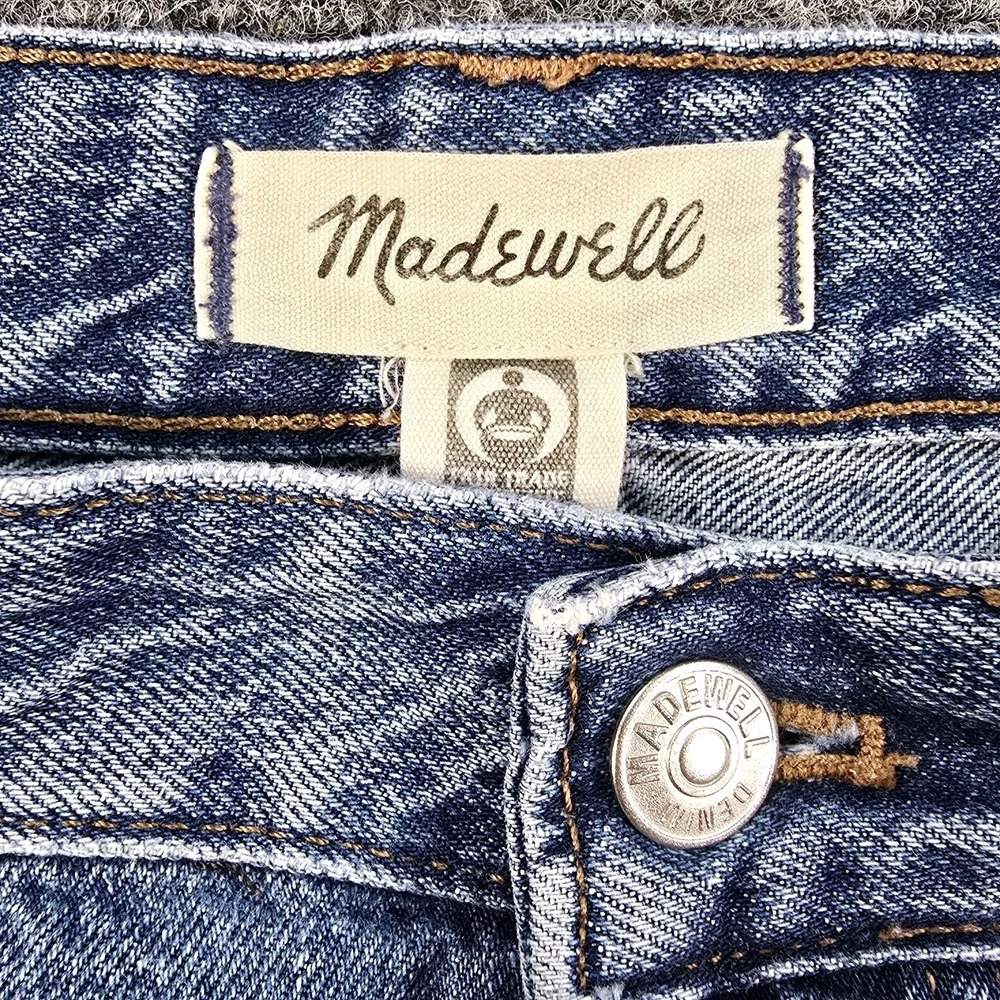 Madewell The Darted Barrel Leg Jeans Womens 36 Blue Denim Button Fly 100% Cotton - Picture 3 of 11